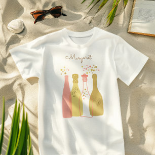 Retro Champagne Girls Night Out Niedlich Personali T-Shirt
