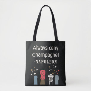 Retro Champagne Napoleon Zitat Niedlich Französisc Tasche