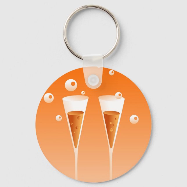 Retro Champagne Schlüsselanhänger (Vorderseite)