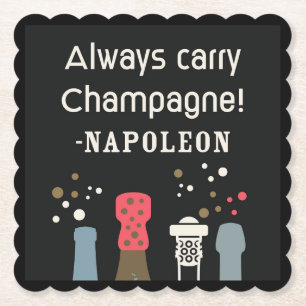 Retro Champagner Napoleon Zitat Niedlicher französ Untersetzer