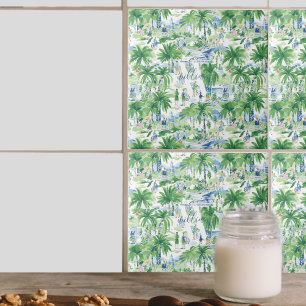 Retro-Charleston-Sommer-Muster   Monogramm Fliese