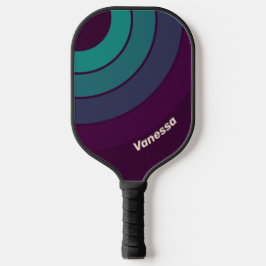 Retro Charlotte Circus Regenbogen mit Name Pickleball Schläger
