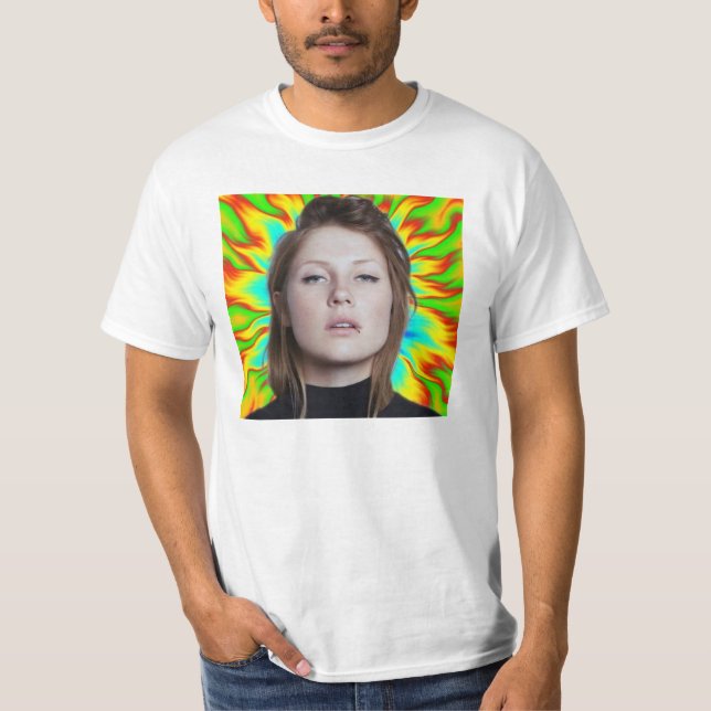 Retro charlotte de witte T-Shirt (Vorderseite)