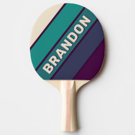 Retro Charlotte Rainbow Bold mit Name Tischtennis Schläger