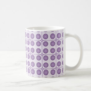 Retro Charm Circles Tasse, Violett Kaffeetasse