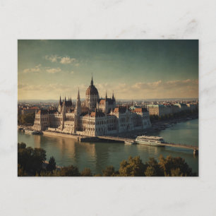 Retro-Charme von Budapest Postkarte