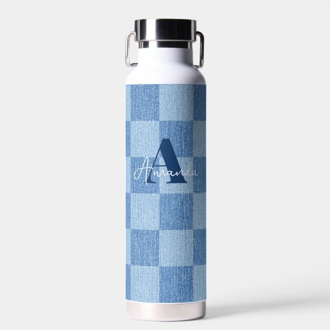 Retro Checked Fade Trinkflasche (Vorne)