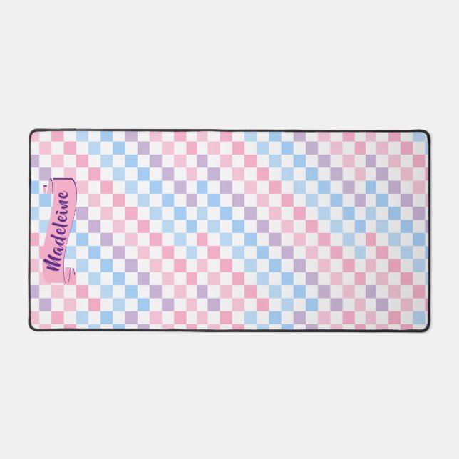 Retro Checkerboard 1990s 2000s Y2K Pastel Ajouter  (Recto)