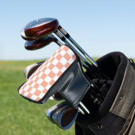 Retro-Checkerboard Golf Headcover