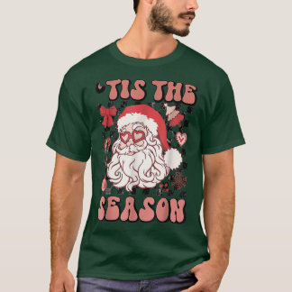 Retro Checkered Das Weihnachtsfest der Jahreszeit T-Shirt