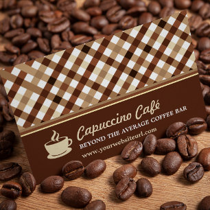 Retro Checkered Kaffee-Bar-Loyalität Treuekarte