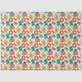 Retro Checkered Vacation Travel Themed Seidenpapier