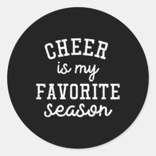 Retro Cheer ist meine Lieblingsjahreszeit Cheerlea Runder Aufkleber