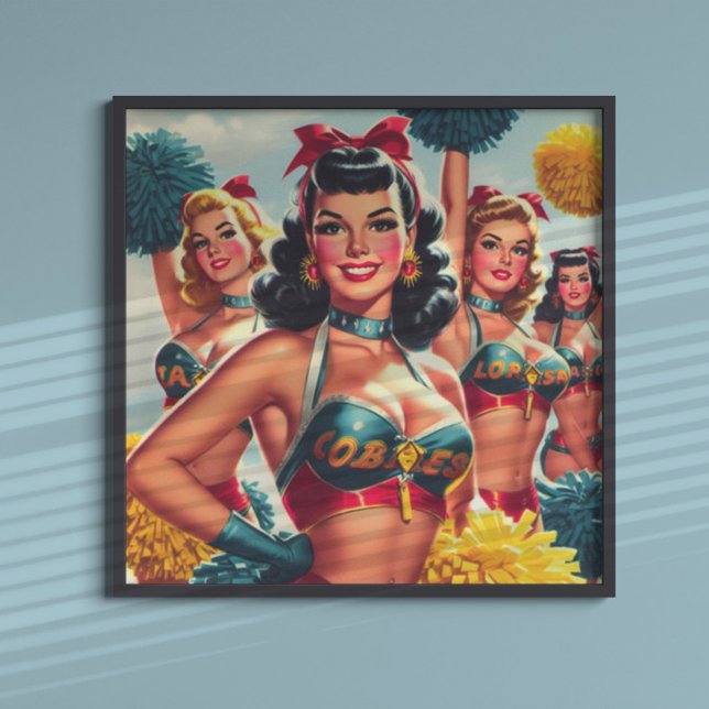 Retro Cheerleader Button-ups Poster (Von Creator hochgeladen)