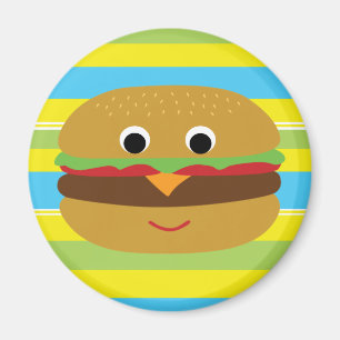 Retro Cheeseburger Magnet