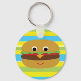 Retro Cheeseburger Schlüsselanhänger