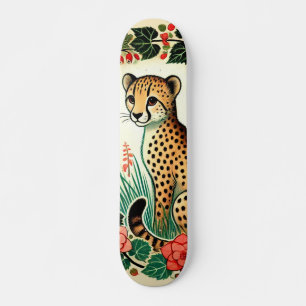 Retro Cheetah Skateboard