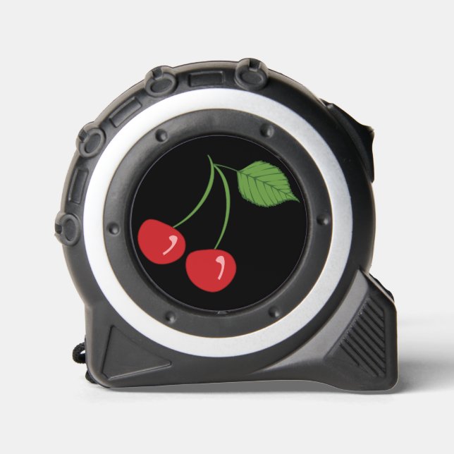 Retro Cherries Maßband (Vorderseite)