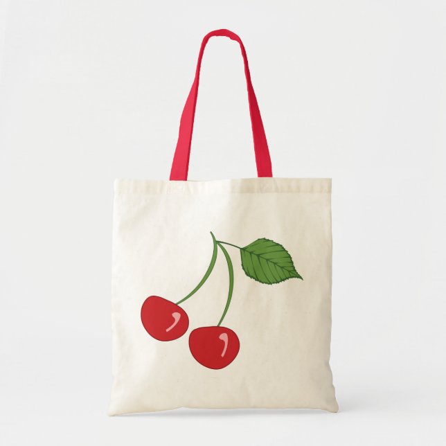 Retro Cherries Tragetasche (Vorne)