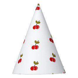 Retro Cherry Berry 1. Geburtstag Rot und Grün Partyhütchen