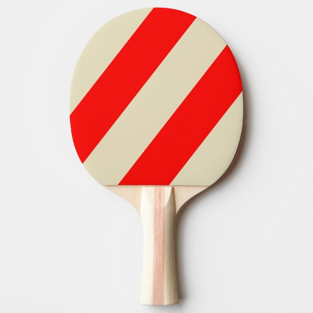 Retro Cherry Drei fette Streifen Tischtennis Schläger (Vorderseite)