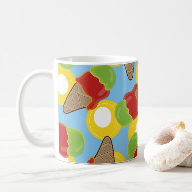Retro Cherry und Limone Eiscreme Tasse (Mit Donut)