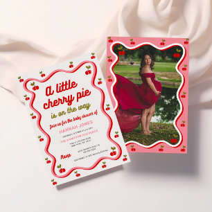 Retro Cherry Valentine Baby shower Invitation