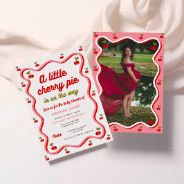 Retro Cherry Valentine Baby shower Invitation