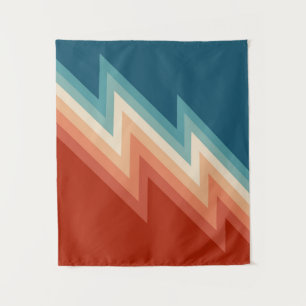 Retro Chevron-Muster Wandteppich