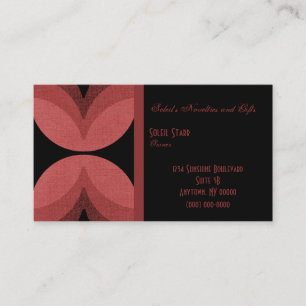 Retro Chic Business Card, Crimson Visitenkarte