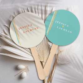 Retro Chic Design mit farbenfrohen Streifen Hochze Fächer