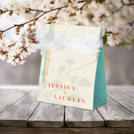 Retro Chic Design mit farbenfrohen Streifen Hochze Geschenkschachtel