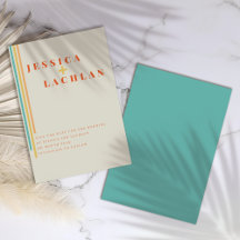 Retro Chic Design mit farbenfrohen Streifen Hochze