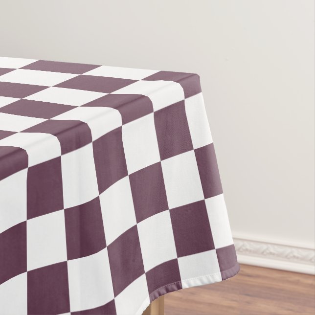 Retro Chic Dunkle Rose Rosa Schachbrettmuster Tischdecke (Beispiel)