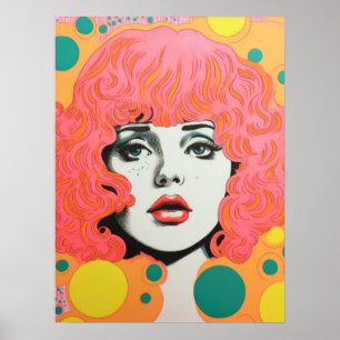 Retro Chic: Eleganz mit Punkten Poster
