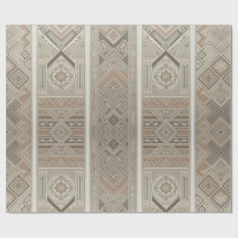 Retro Chic Geometric Elegantes Tribal Muster Geschenkpapier