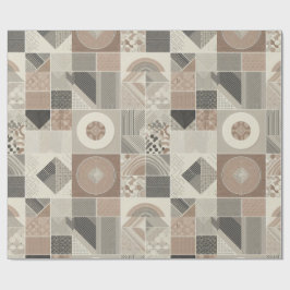 Retro Chic Geometric Elegantes Tribal Muster Geschenkpapier