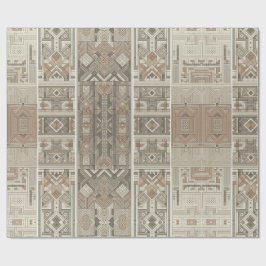 Retro Chic Geometric Elegantes Tribal Muster Geschenkpapier