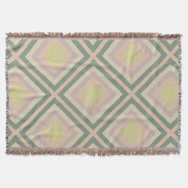 Retro Chic Geometric Lemon Pastel Decke (Vorderseite)