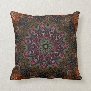 Retro Chic Hübsche blaue Marine Floral persian ma Kissen