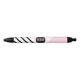 Retro Chic Monogram Strips und Farbblock Kugelschreiber