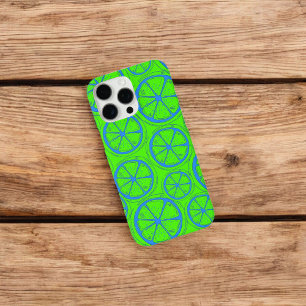 Retro Chic Neon Grün Lime & Lemon Muster iPhone 16 Pro Max Hülle
