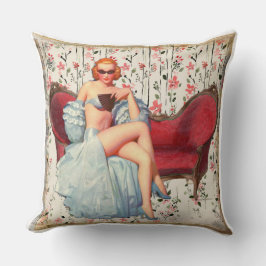 Retro Chic Pinup Girl Kissen