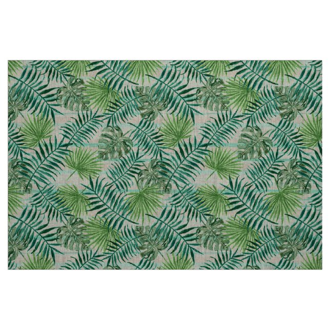 Retro Chic Tropical Green Palm Blätter Muster Stoff (Fat Quarter (45,7 x 55,9 cm))