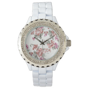 Retro Chic Verspielte Mädchenhafte Blumen Armbanduhr