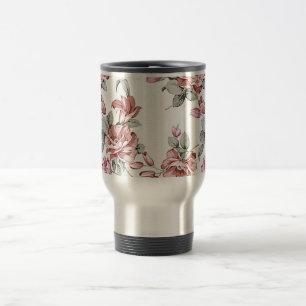 Retro Chic  Verspielte Mädchenhafte Blumen Reisebecher
