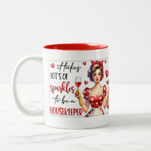Retro Chic: Vintager Pop Kunst Funny Spaß Zitat Zweifarbige Tasse