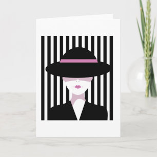 Retro Chic Woman Karte