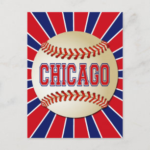 RETRO CHICAGO BASEBALL POSTKARTE