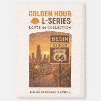 Retro Chicago Route 66 Start Landmark Kunst